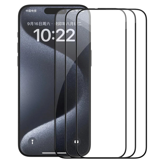 NILLKIN 3Pcs for iPhone 15 Pro EZ SET Series AGC Glass Front Screen Protector - 1