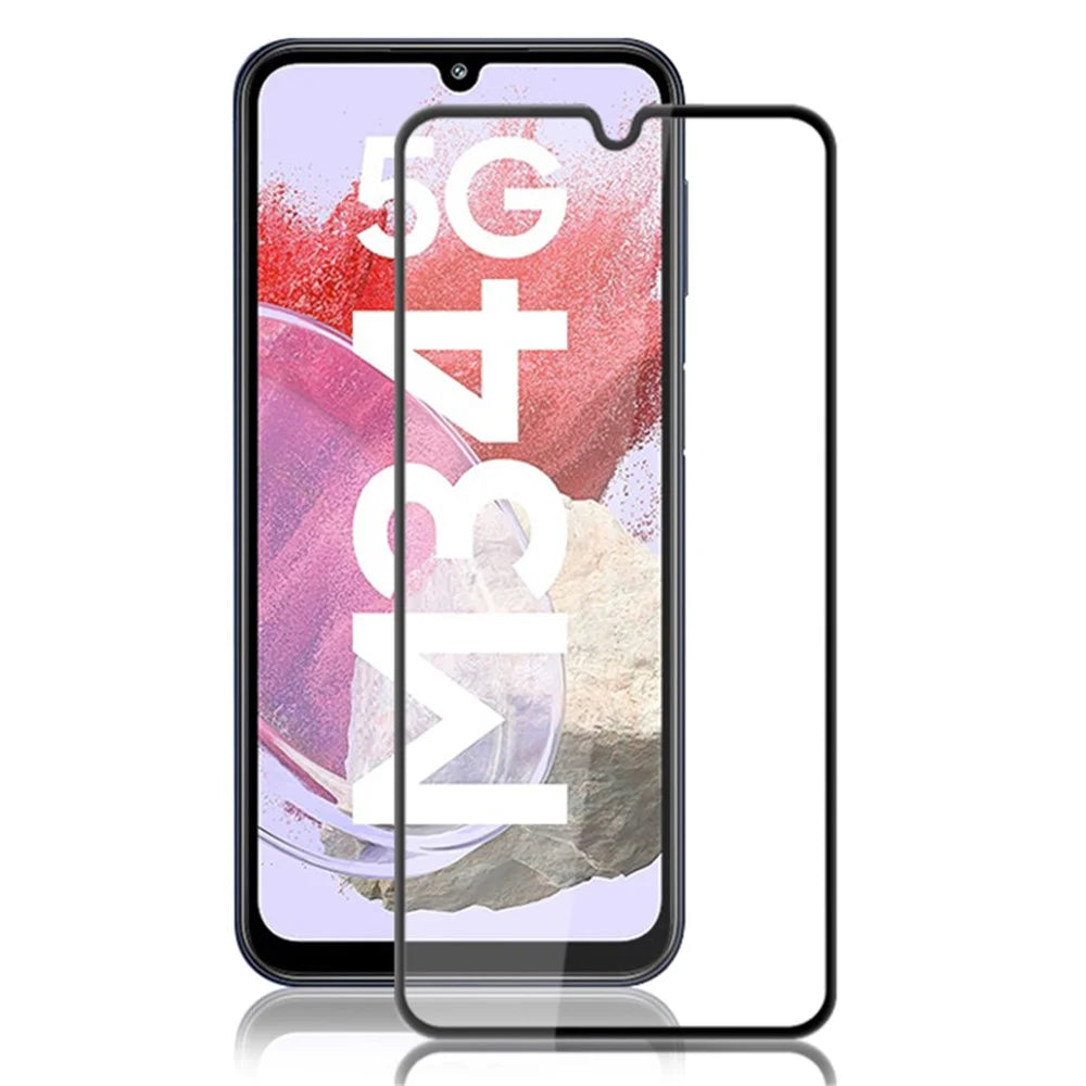 MOCOLO For Samsung Galaxy M34 5G / F34 5G Tempered Glass Film 9H Full Glue Screen Protector - Black - 1