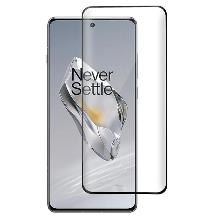 For OnePlus 12 5G Full Coverage Silk Printing Tempered Glass Screen Protector Full Glue, Support Fingerprint Unlock - 1