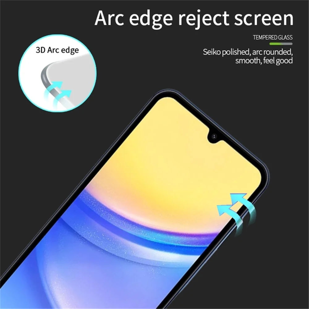 MOFI JK 3D Tempered Glass Film-1 for Samsung Galaxy A15 5G Full Coverage Curved Screen Protector - 5