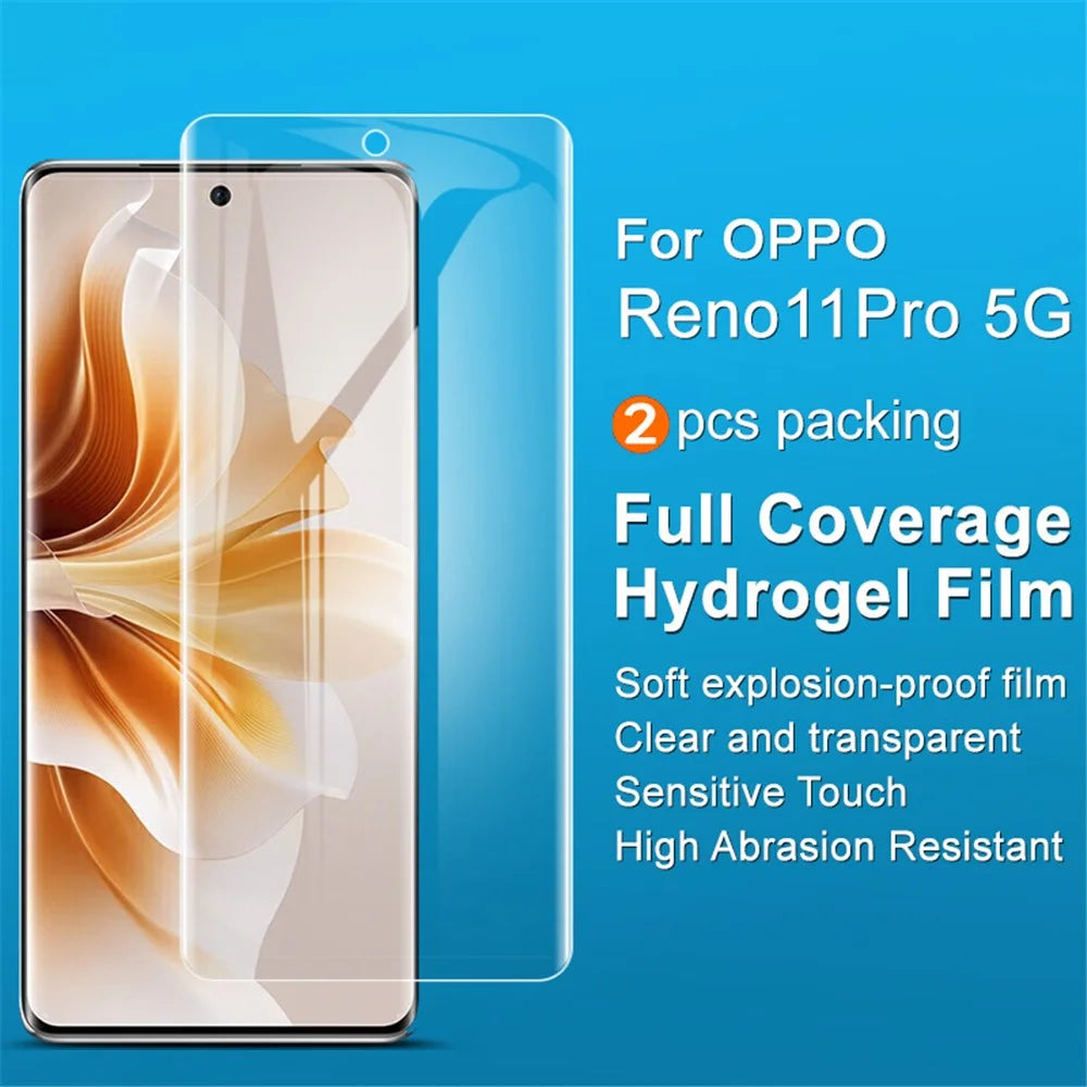 IMAK 2Pcs  /  Set Hydrogel Film III for Oppo Reno11 Pro 5G (Global) / Reno11 (China) 5G Screen Protector TPU Touch Sensitive Film - 2