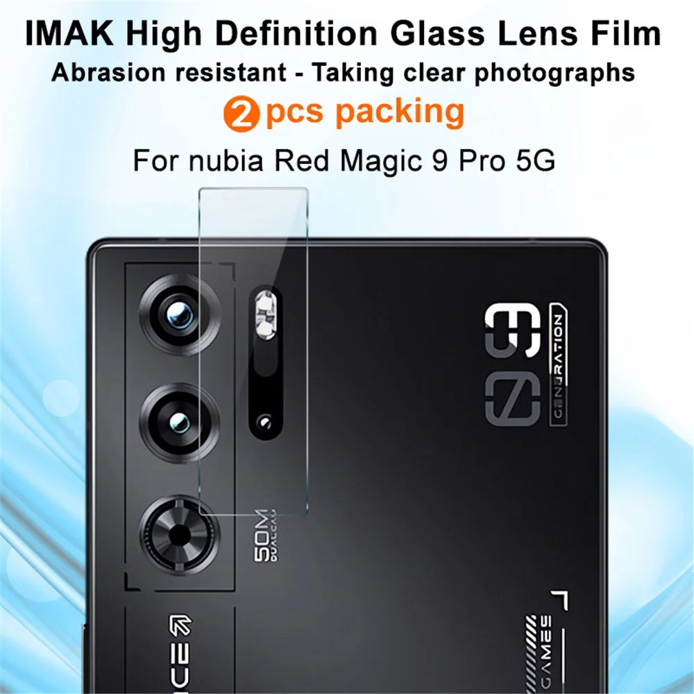IMAK 2Pcs / Set For ZTE nubia Red Magic 9 Pro 5G / 9 Pro+ 5G / 9S Pro 5G / 9S Pro+ 5G  Camera Lens Protector Full Coverage Protection - 2