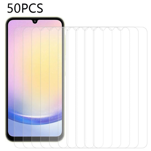 50Pcs for Samsung Galaxy A15 4G / 5G / A24 4G / A25 5G (Global) Tempered Glass Clear View Screen Protector (No Package, with Wipes Set, Dust-absorber, Guide Sticker) - 1