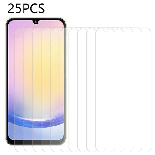 25Pcs for Samsung Galaxy A15 4G / 5G / A24 4G / A25 5G (Global) Tempered Glass Screen Protector (No Package, with Wipes Set, Dust-absorber, Guide Sticker) - 1