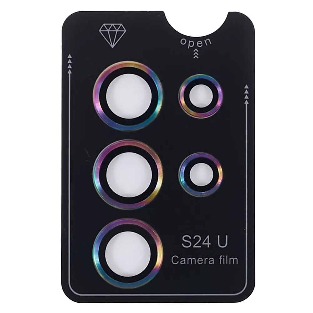 For Samsung Galaxy S24 Ultra 1 Set Tempered Glass Lens Protector Metal Ring Lens Protector - Multi-color - 1