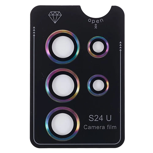 For Samsung Galaxy S24 Ultra 1 Set Tempered Glass Lens Protector Metal Ring Lens Protector - Multi-color - 1