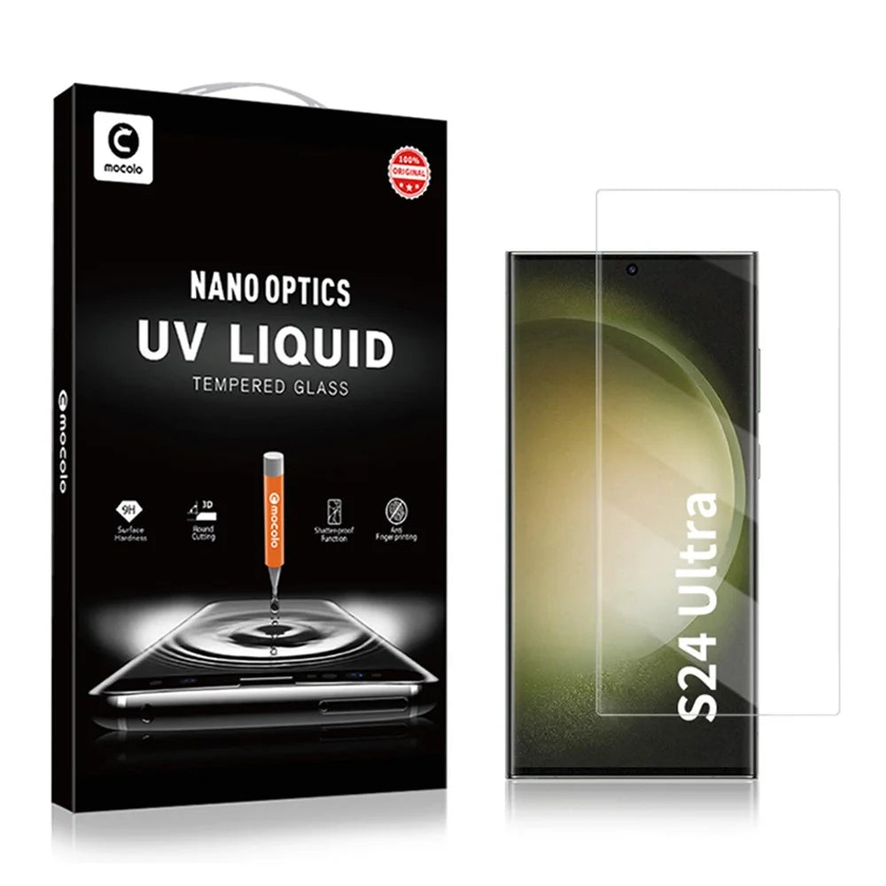 MOCOLO For Samsung Galaxy S24 Ultra Screen Protector UV Liquid Adhesive Tempered Glass 3D Curved Film - 6