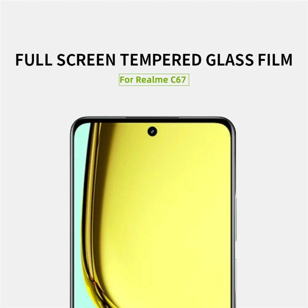 MOFI For Realme C67 5G JK Tempered Glass Film Series-1 Full Coverage Screen Protector Full Glue - 4