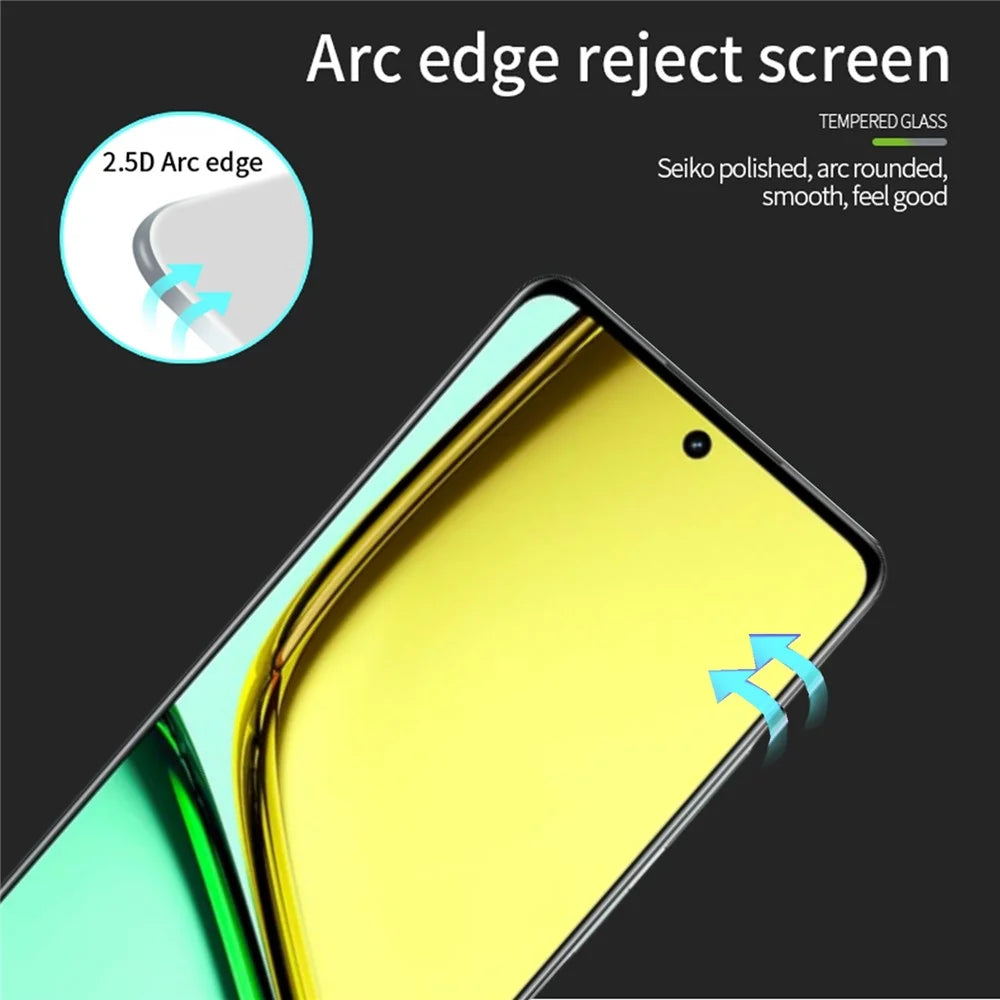 MOFI For Realme C67 5G JK Tempered Glass Film Series-1 Full Coverage Screen Protector Full Glue - 5
