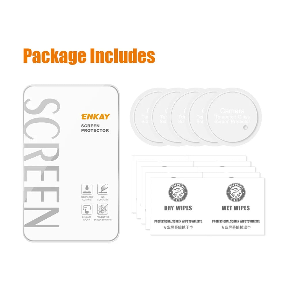 ENKAY HAT PRINCE 5Pcs for OnePlus 12 5G Camera Lens Protector Ultra Clear Full Cover Lens Film - 5