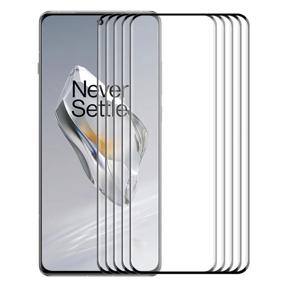 ENKAY HAT PRINCE 5PCS For OnePlus 12 5G HD Full Screen Protector 3D Curved Tempered Glass Side Glue Support Fingerprint Unlock - 1