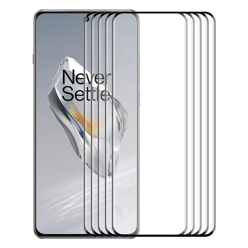 ENKAY HAT PRINCE 5PCS For OnePlus 12 5G HD Full Screen Protector 3D Curved Tempered Glass Side Glue Support Fingerprint Unlock - 1
