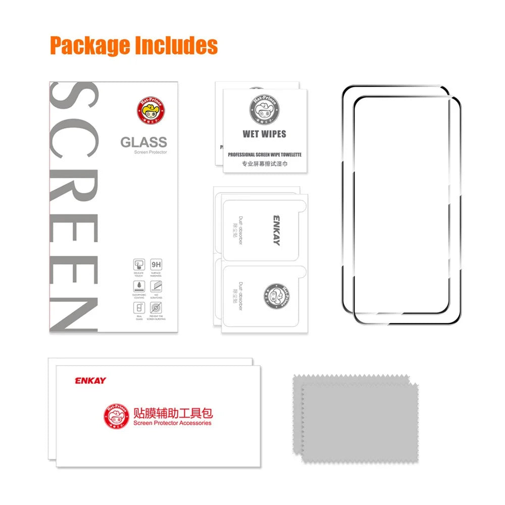 ENKAY HAT PRINCE 2Pcs for Samsung Galaxy A35 5G Screen Protector Silk Print Full Glue High Aluminium-silicon Glass Film - 7