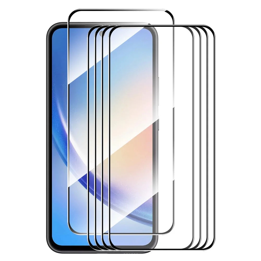 ENKAY HAT PRINCE 5Pcs for Samsung Galaxy A35 5G Screen Protector 2.5D Silk Printing Full Glue Protection Film - 1