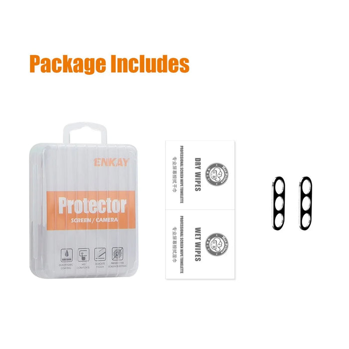 ENKAY HAT PRINCE 2Pcs For Samsung Galaxy A35 5G Tempered Glass Camera Lens Protector - Black - 6