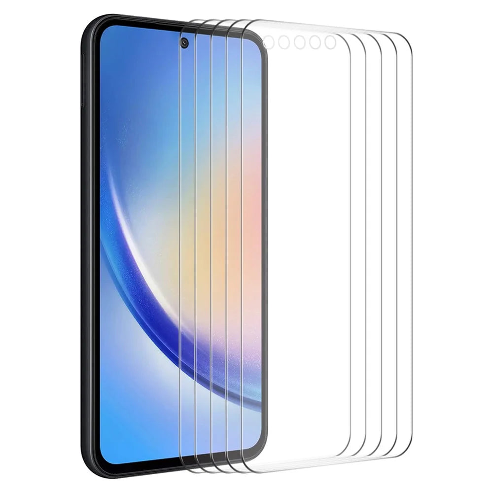 ENKAY HAT PRINCE 5Pcs For Samsung Galaxy A55 5G High Aluminium-silicon Glass 0.26mm 2.5D Screen Protector - 1