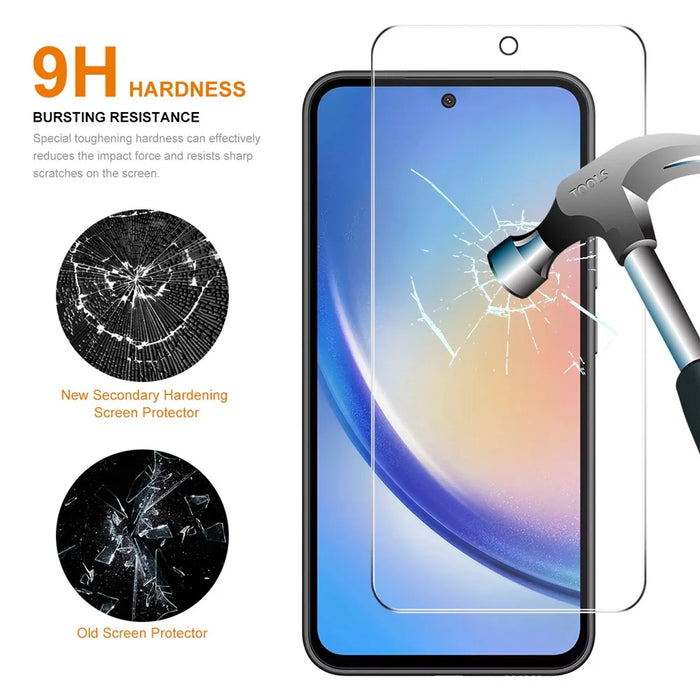 ENKAY HAT PRINCE 5Pcs For Samsung Galaxy A55 5G High Aluminium-silicon Glass 0.26mm 2.5D Screen Protector - 2