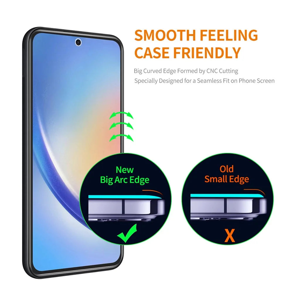 ENKAY HAT PRINCE For Samsung Galaxy A55 5G Anti-scratch 0.26mm 2.5D High Aluminium-silicon Glass Film - 3