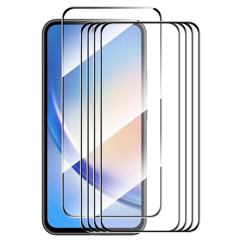 ENKAY HAT PRINCE 5Pcs for Samsung Galaxy A55 5G High Aluminium-silicon Glass Film Silk Print 9H 2.5D Screen Protector - 1
