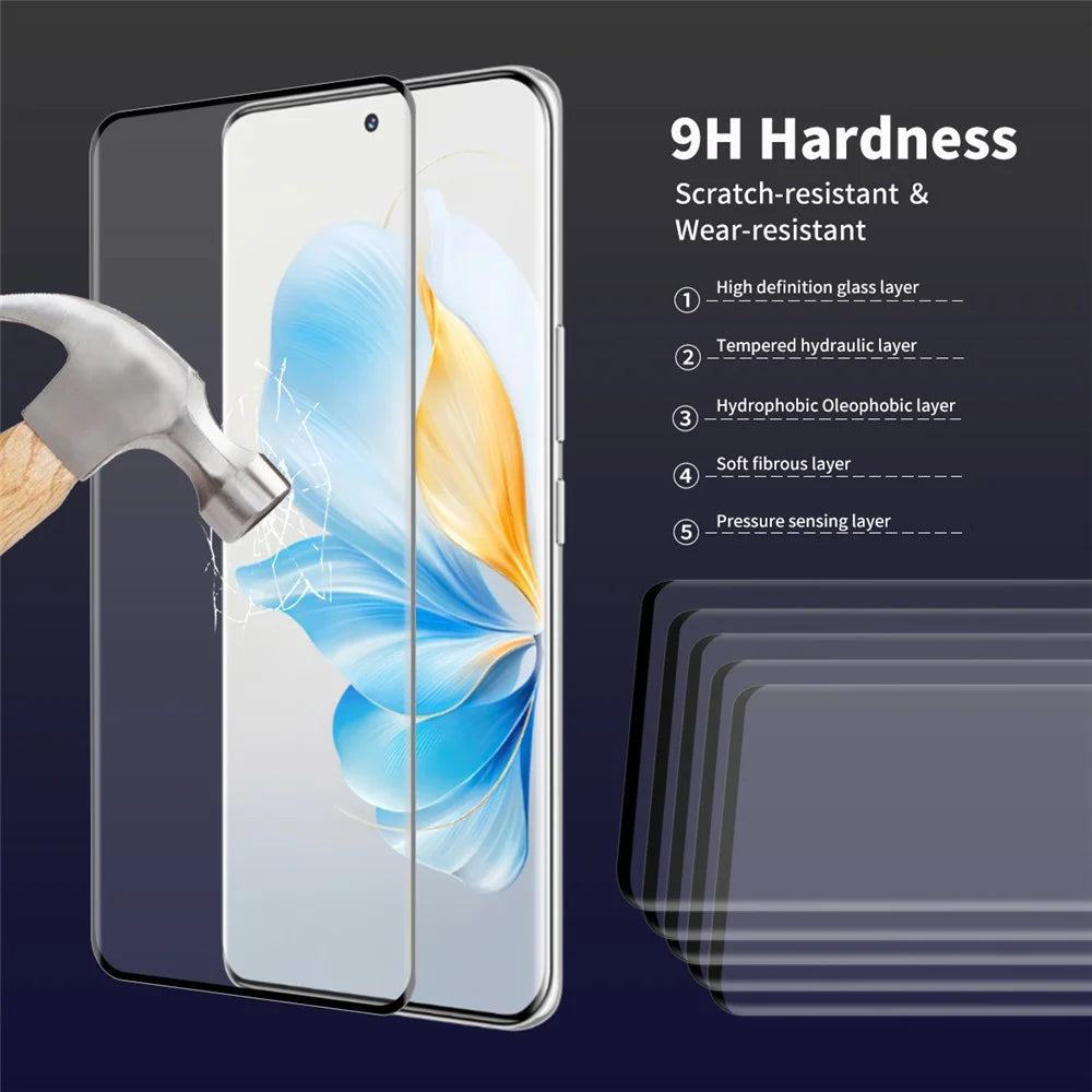 ENKAY HAT PRINCE For Honor 100 5G 3D Curved Tempered Glass 9H Side Glue Screen Protector Support Fingerprint Unlock - 4