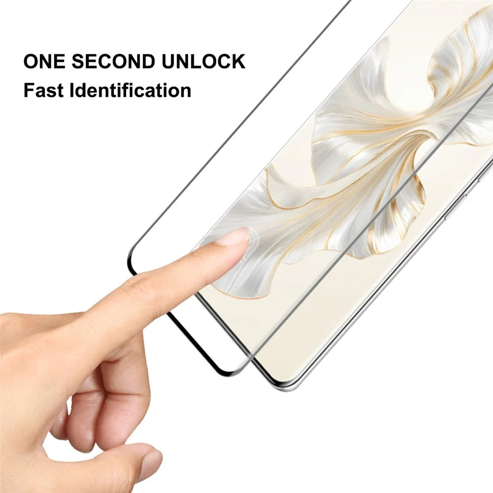 ENKAY HAT PRINCE Tempered Glass Film for Honor 100 Pro 5G 3D Curved Side Glue Full Screen Protector Support Fingerprint Unlock - 3