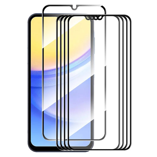 ENKAY HAT PRINCE 5Pcs for Samsung Galaxy A15 4G / 5G Screen Protector 2.5D Silk Print Anti-explosion Full Coverage Film - 1