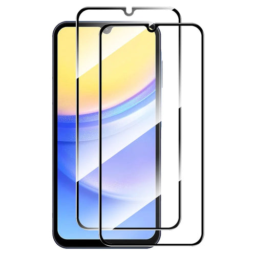 ENKAY HAT PRINCE 2Pcs for Samsung Galaxy A15 4G / 5G Screen Protector 2.5D 9H Silk Print High Aluminium-silicon Glass Film - 1