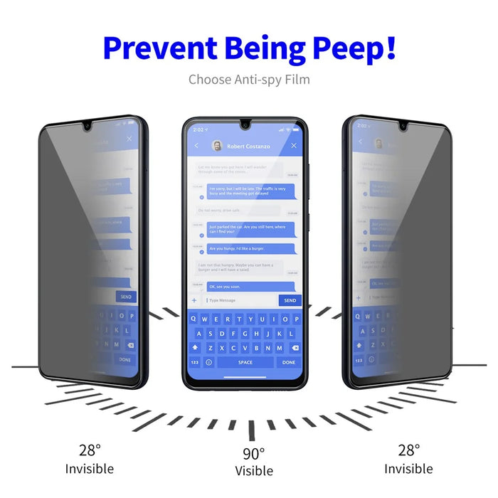 ENKAY HAT PRINCE For Samsung Galaxy A15 4G / 5G Anti-Spy Screen Protector 9H Hardness Full Covered - 3