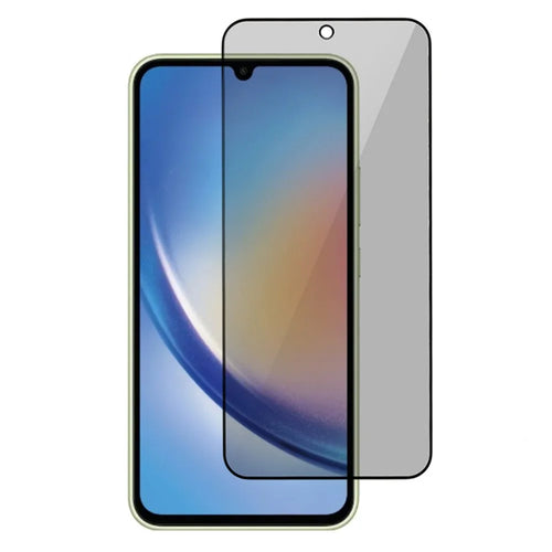 For Samsung Galaxy M35 5G / A35 5G Anti-Spy 180 Degree Screen Protector Full Glue Silk Printing Tempered Glass Film - 1