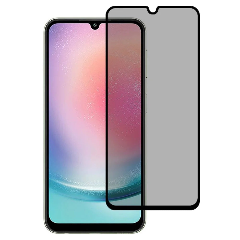 For Samsung Galaxy A25 5G (Global) / M34 Tempered Glass Film 180 Degree Anti-Peep Black Edge Screen Protector - 1
