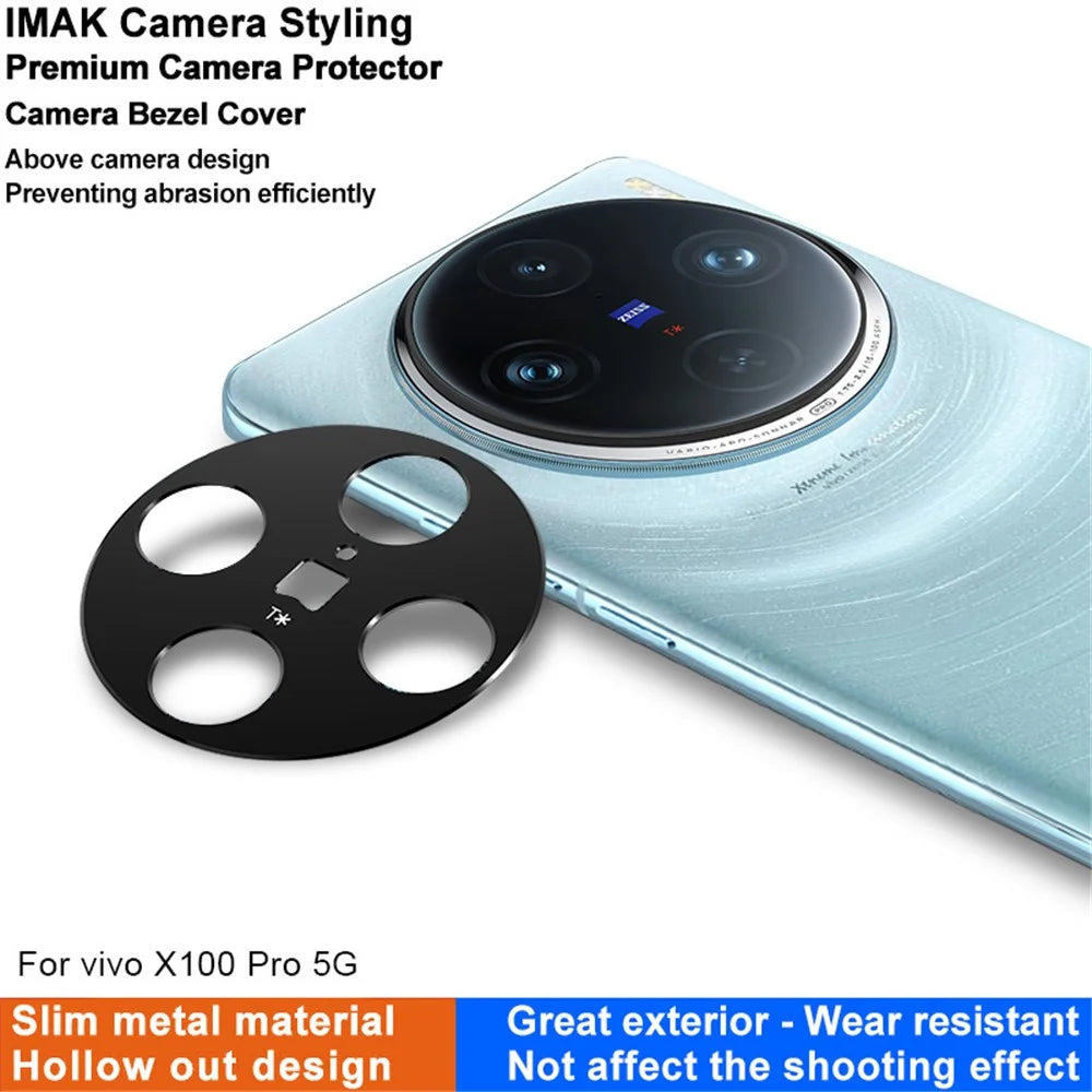 IMAK For vivo X100 Pro 5G / X100s Pro 5G Camera Lens Protector Anti-Scratch Lens Metal Bezel Cover - 3