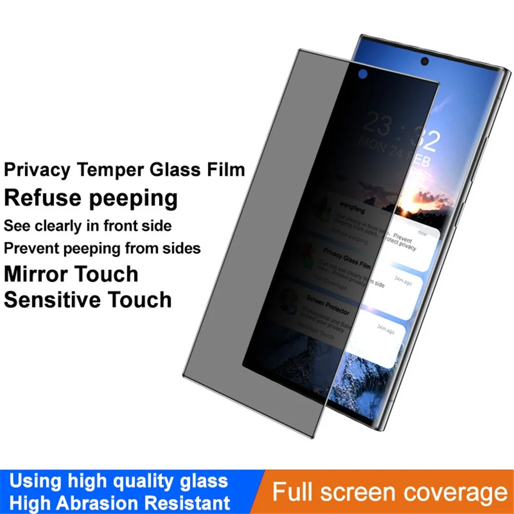 IMAK For Samsung Galaxy S24 Ultra Tempered Glass Screen Protector Anti-peep Privacy Protection Film - 3