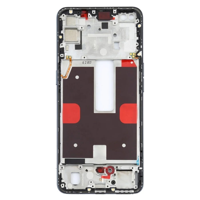 For Oppo Reno4 5G Phone Middle Plate Frame Repair Part (A-Side) (without Logo) - Black - 2