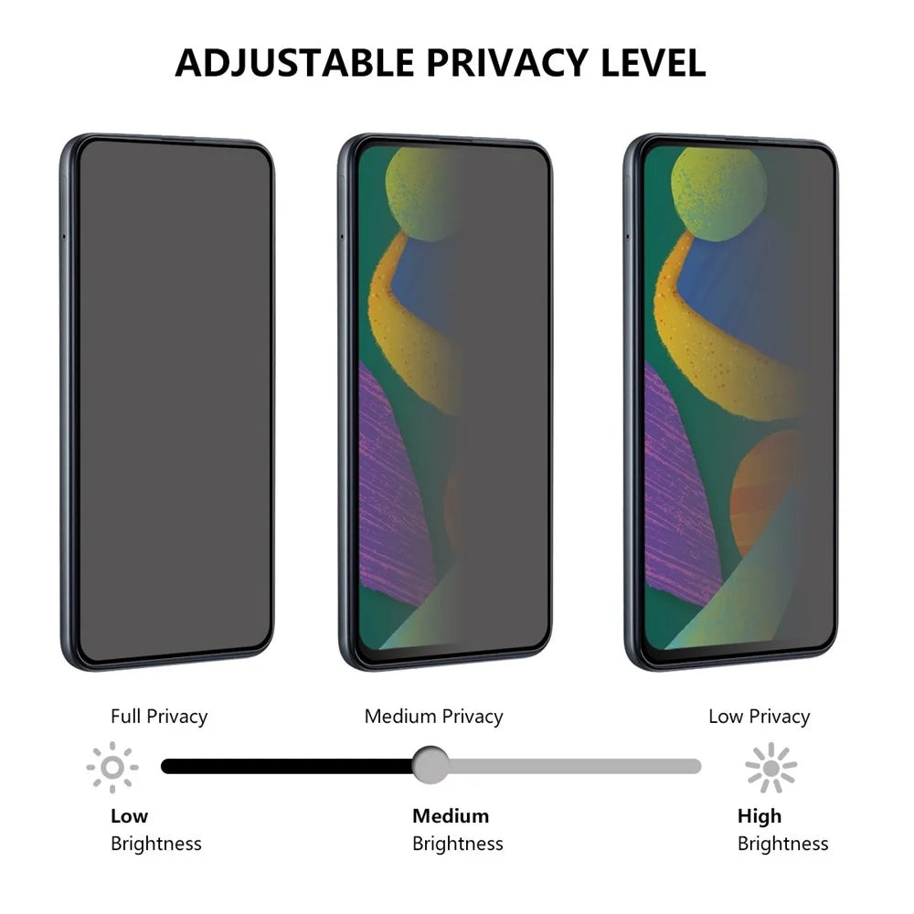For vivo Y27s 4G Privacy Protection Full Coverage Screen Protector Anti-Spy Tempered Glass - 4
