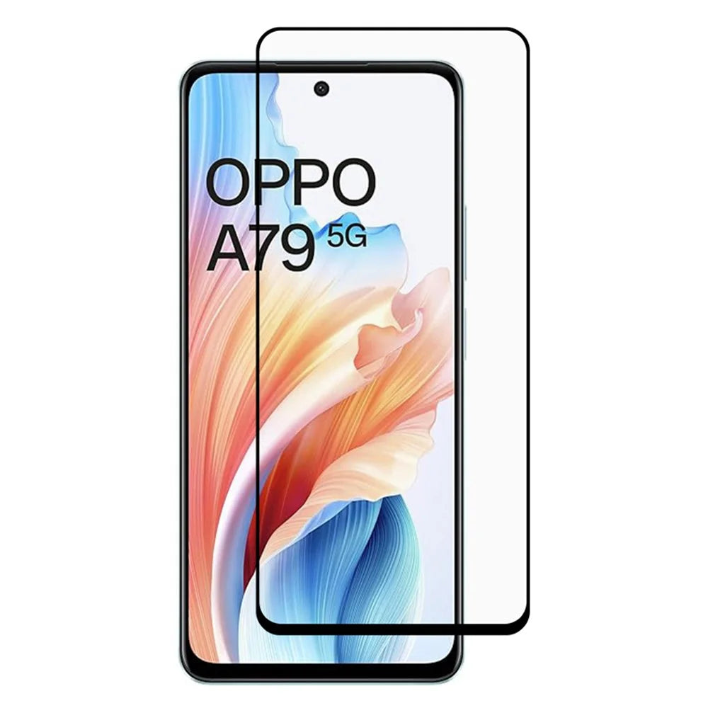 For Oppo A79 5G / A2 5G Tempered Glass Film Anti-explosion Silk Printing Screen Protector - 1
