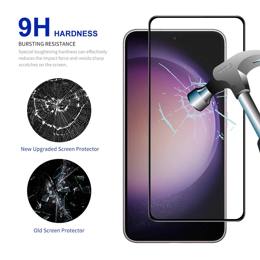 ENKAY HAT PRINCE for Samsung Galaxy S25 / S24 Screen Protector High Aluminum-Silicon Glass (Fingerprint Unlock) - 3