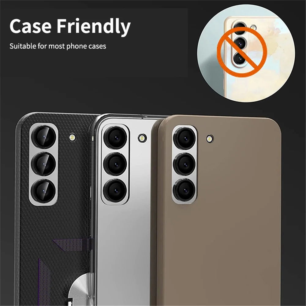 ENKAY HAT PRINCE For Samsung Galaxy S24+ Camera Lens Protector Aluminum Alloy+Tempered Glass Lens Film - Black - 5