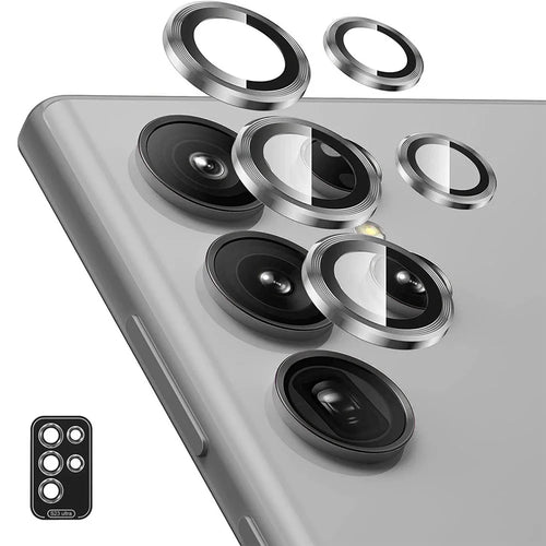 ENKAY HAT PRINCE For Samsung Galaxy S24 Ultra Camera Lens Protector 9H Tempered Glass, HD Clear - Grey - 1