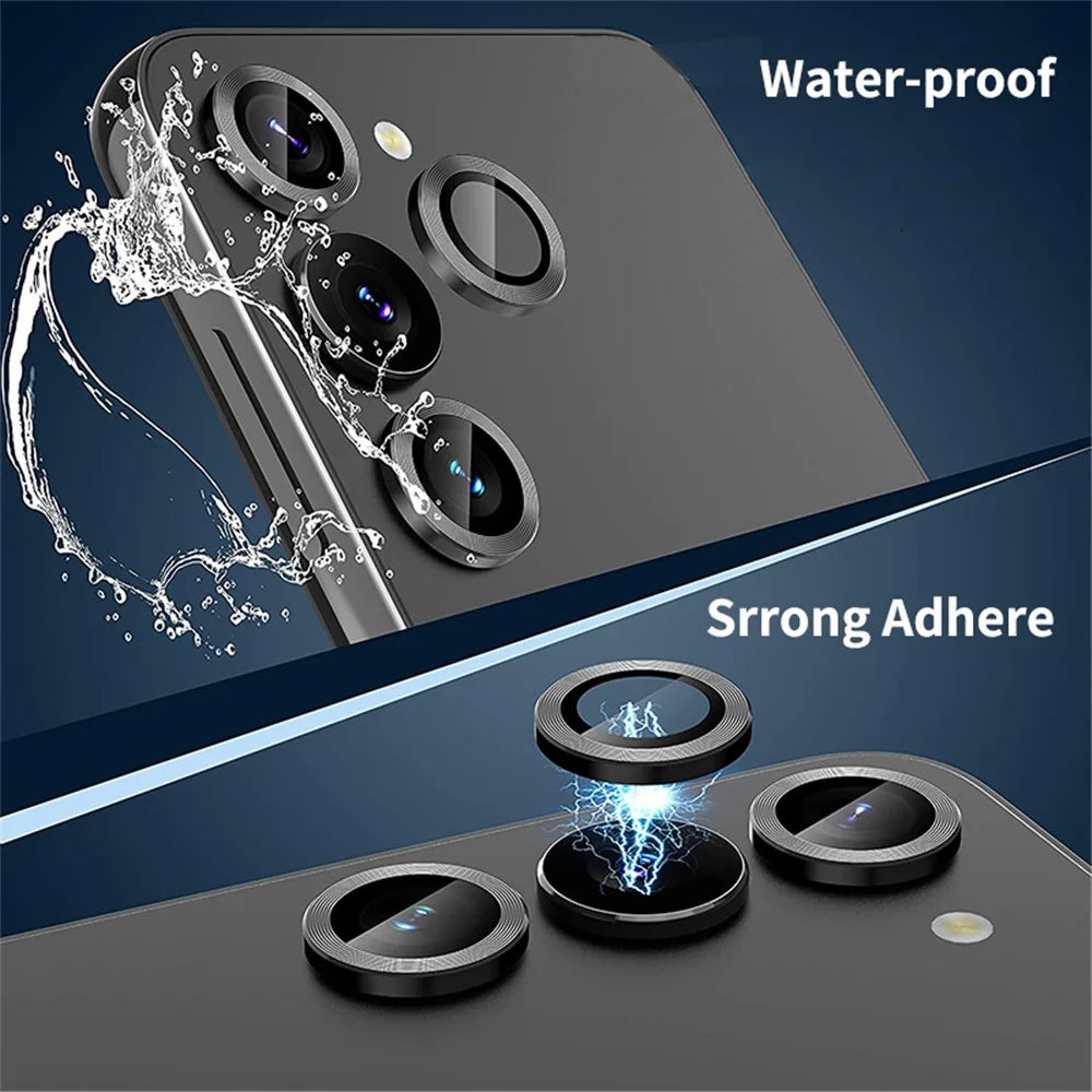 ENKAY HAT PRINCE For Samsung Galaxy S24 Individual Camera Lens Protector Ultra HD Lens Film - Black - 3