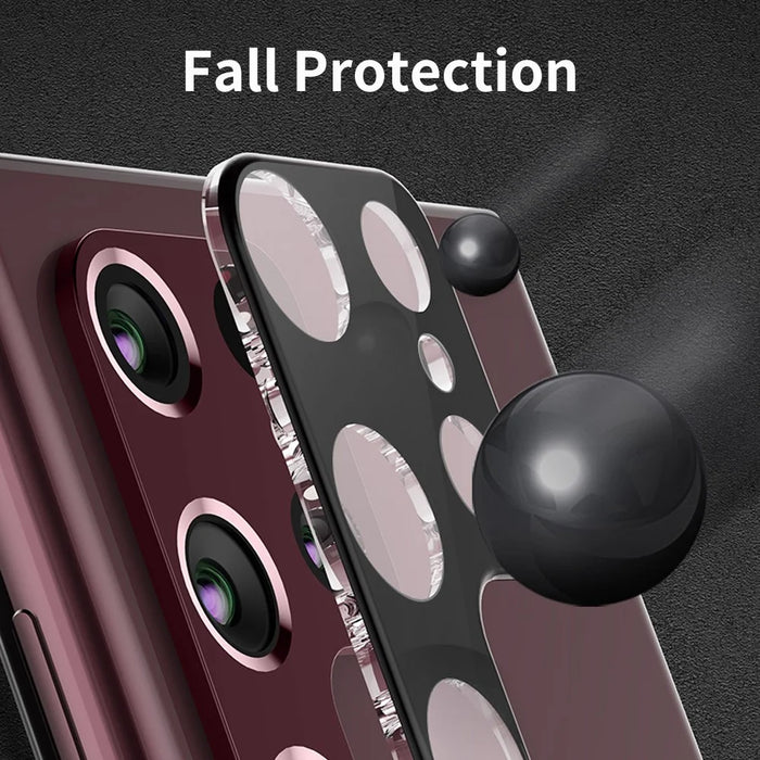 ENKAY HAT PRINCE For Samsung Galaxy S24 Ultra Camera Lens Protector with Integrated Design - Black - 3