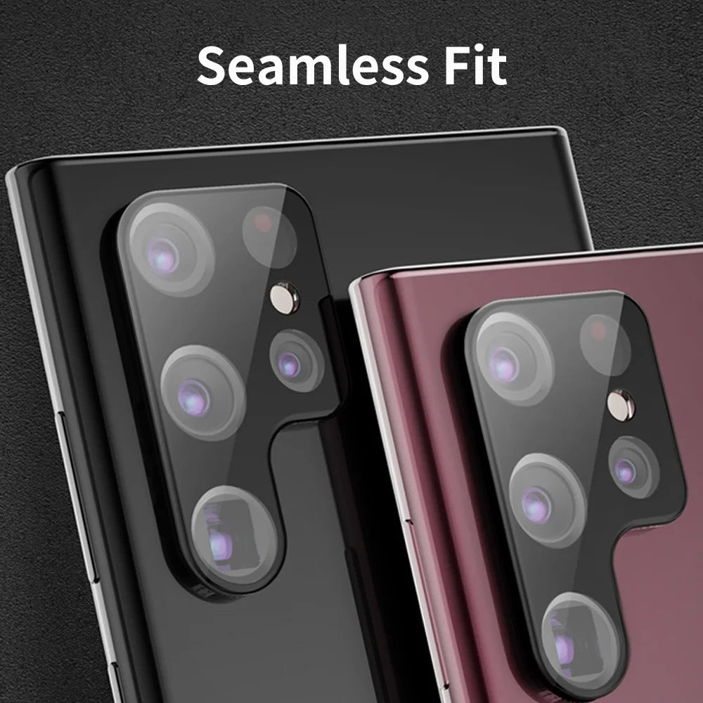 ENKAY HAT PRINCE 2Pcs For Samsung Galaxy S24 Ultra Camera Lens Protector Tempered Glass Back Camera Protection - Black - 4