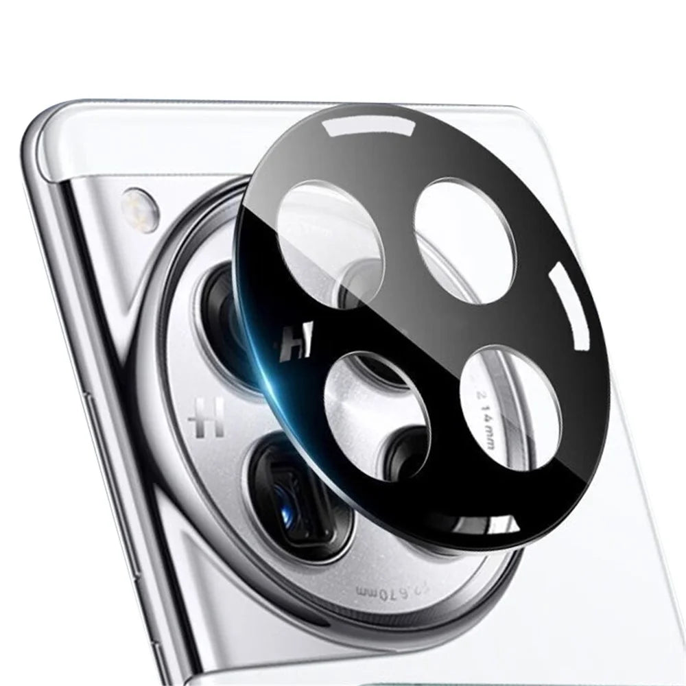 ENKAY HAT PRINCE For OnePlus 12 5G Camera Lens Protector Full Cover Tempered Glass Lens Film - Black - 1