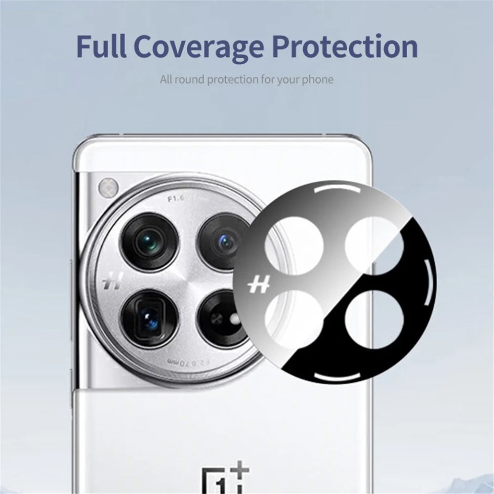 ENKAY HAT PRINCE For OnePlus 12 5G Camera Lens Protector Full Cover Tempered Glass Lens Film - Black - 2