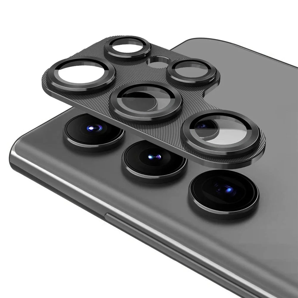 ENKAY HAT PRINCE For Samsung Galaxy S24 Ultra Camera Lens Protector Aluminium Alloy + Tempered Glass Anti-Scratch - Black - 1