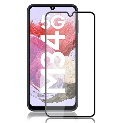 AMORUS For Samsung Galaxy M34 5G / F34 5G Screen Protector Full Cover Tempered Glass Anti-explosion Film - Black - 1