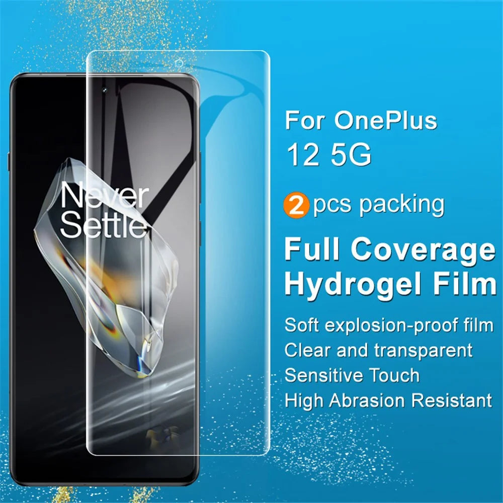 IMAK 2Pcs  /  Set Hydrogel Film III for OnePlus 12 5G TPU Film Touch Sensitive HD Screen Protector - 2