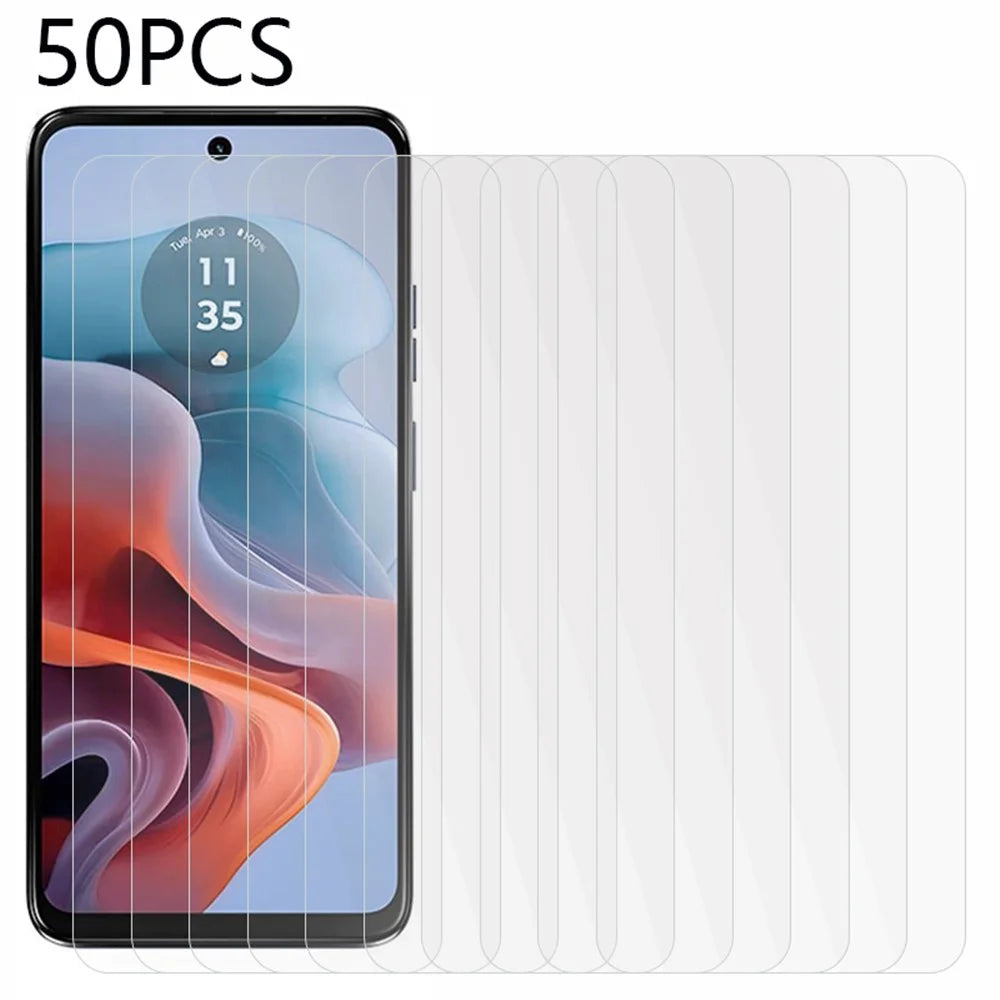 50PCS For Motorola Moto G45 5G / G34 5G 2.5D Screen Protector Tempered Glass 0.3mm Film - 1