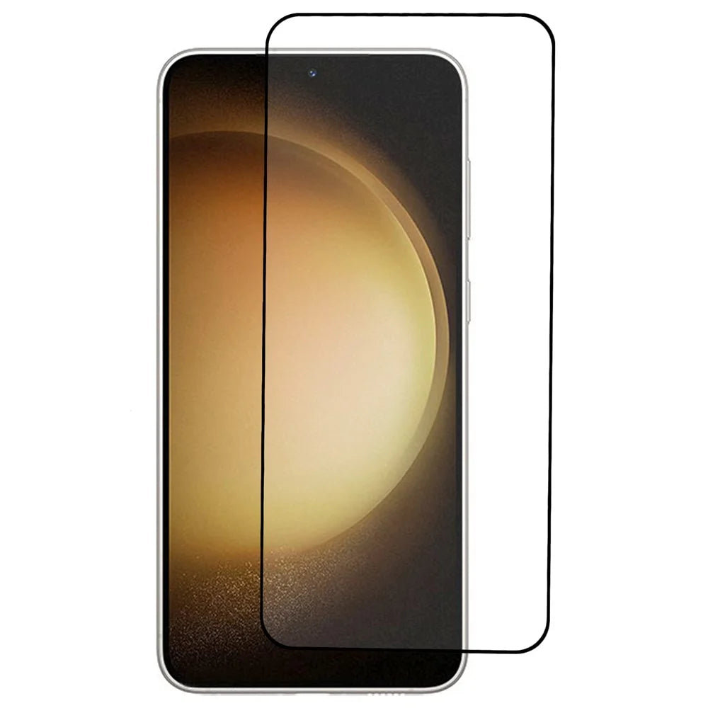 For Samsung Galaxy S25 Edge / S25+ / S24+ Screen Protector HD Clear Film Silk Printing Black Edge (Fingerprint Unlock) - 1