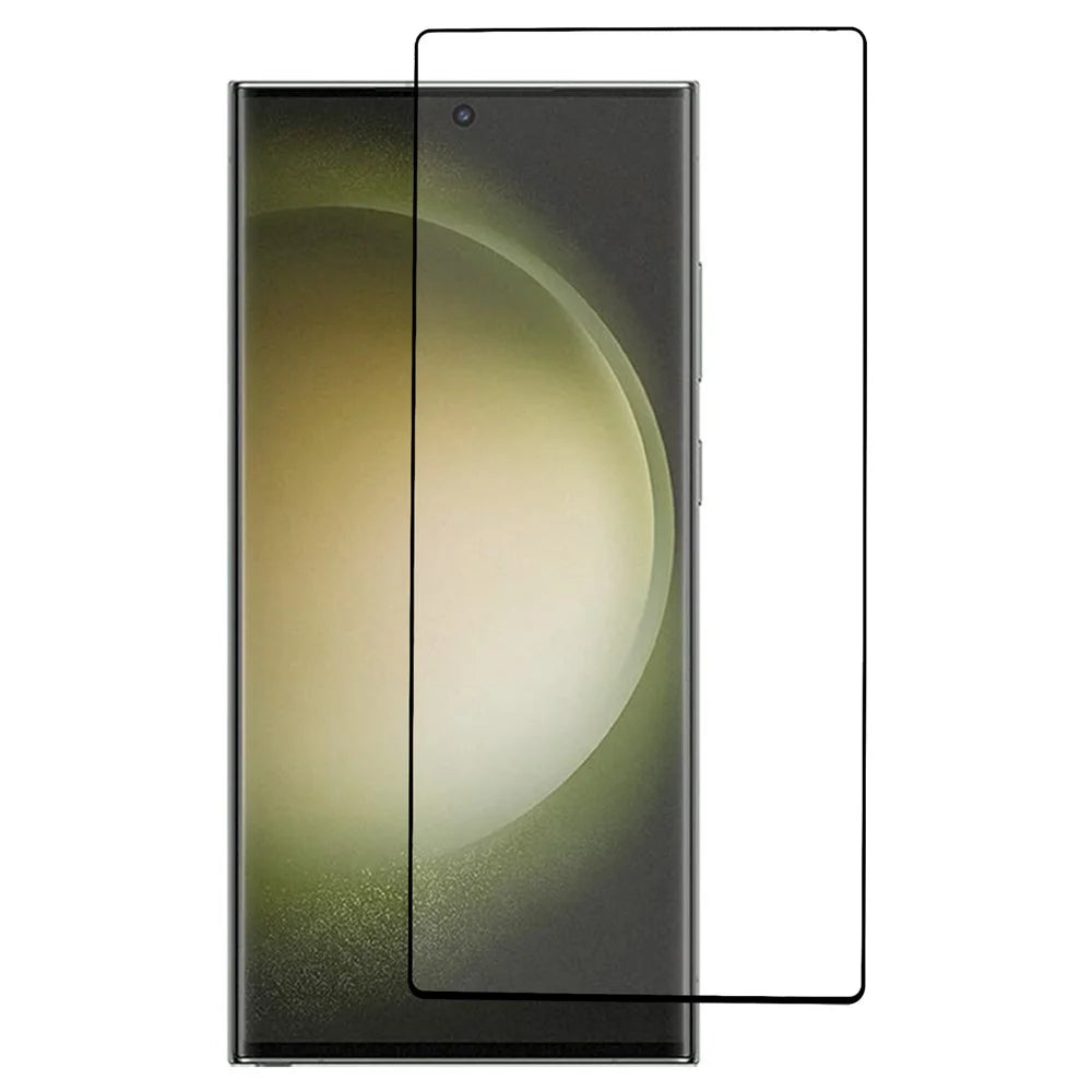 For Samsung Galaxy S24 Ultra Silk Printing Black Edge High Aluminum-silicon Glass Film (Fingerprint Unlock) - 1