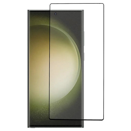 For Samsung Galaxy S24 Ultra Silk Printing Black Edge High Aluminum-silicon Glass Film (Fingerprint Unlock) - 1